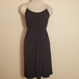 Style & CO black gold dress XS